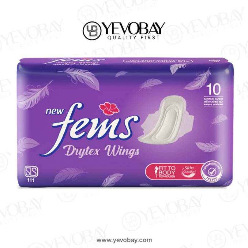 Fems Drytex Wings - 10 Sanitary Napkins