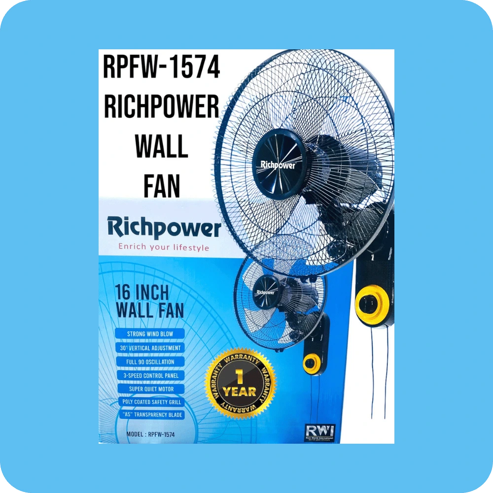 Richpower 16 Inch Wall Fan (RPFW-1574) | YEVOBAY Sri Lannka