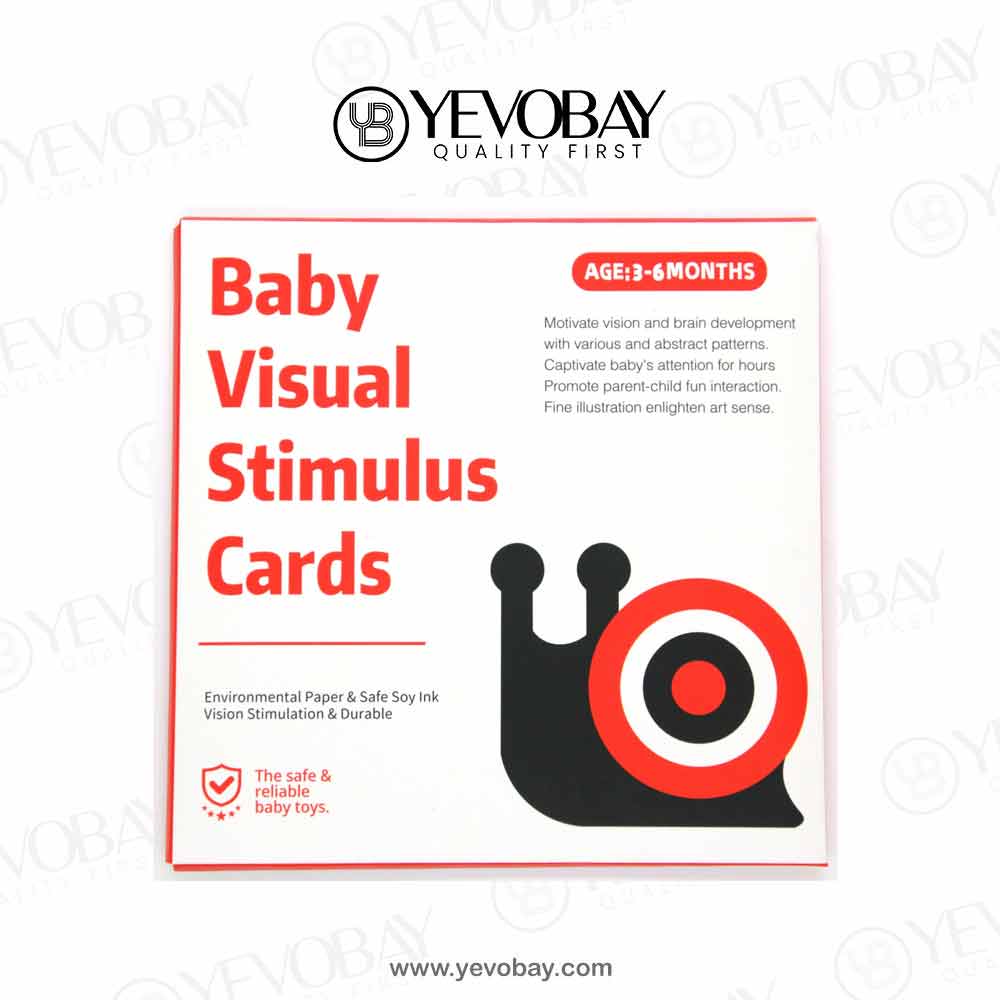 Baby Visual Stimulation Card Toy Black White Flash Cards High Contrast Visual Stimulation Learning Toys for Children