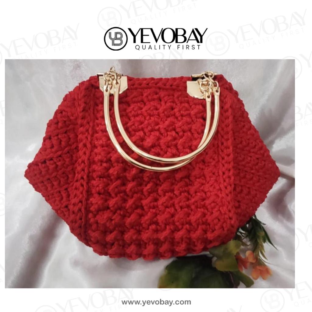 Luxury crochet ladies hand bag