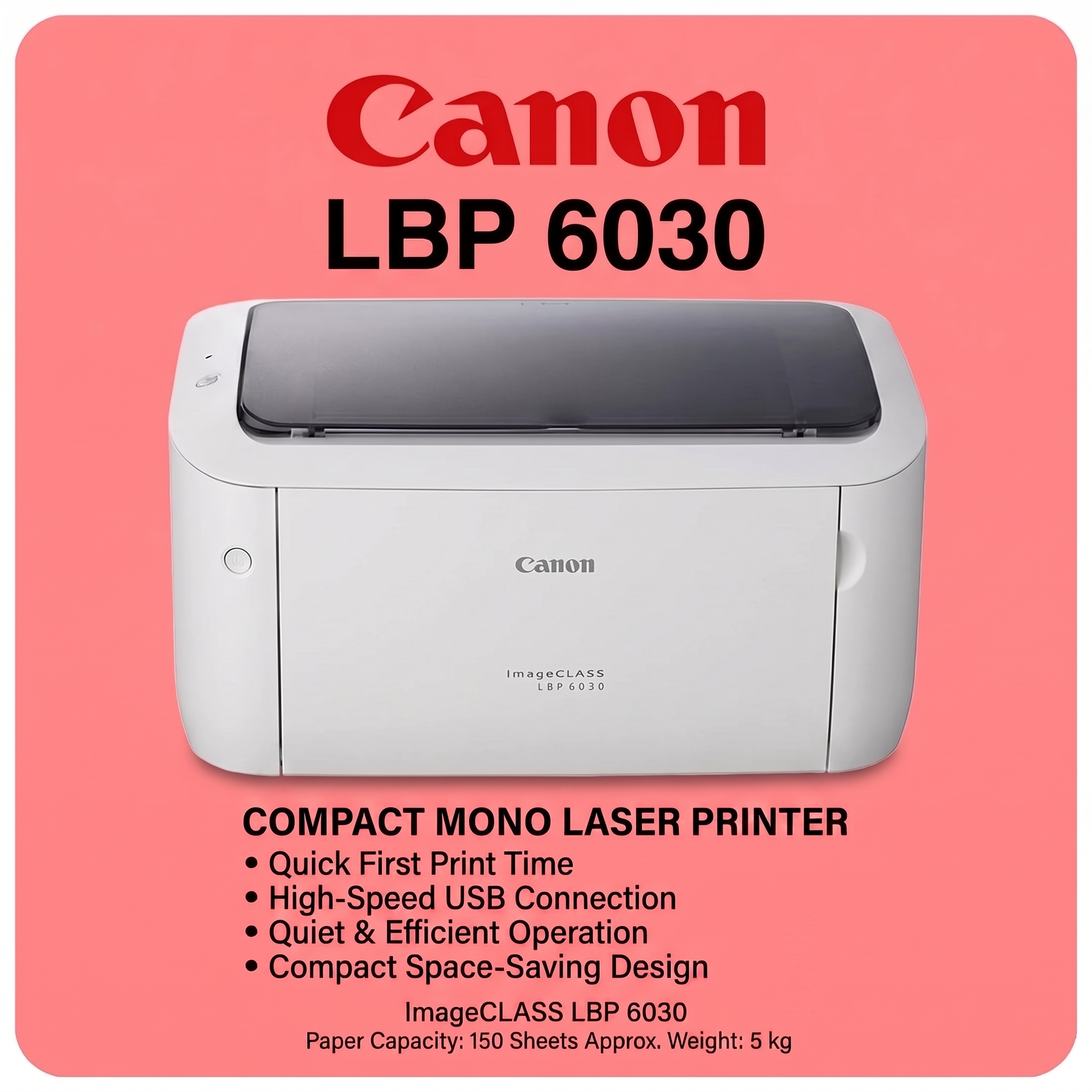 Canon imageCLASS LBP6030w Wireless Monochrome Laser Printer | YEVOBAY Sri Lanka