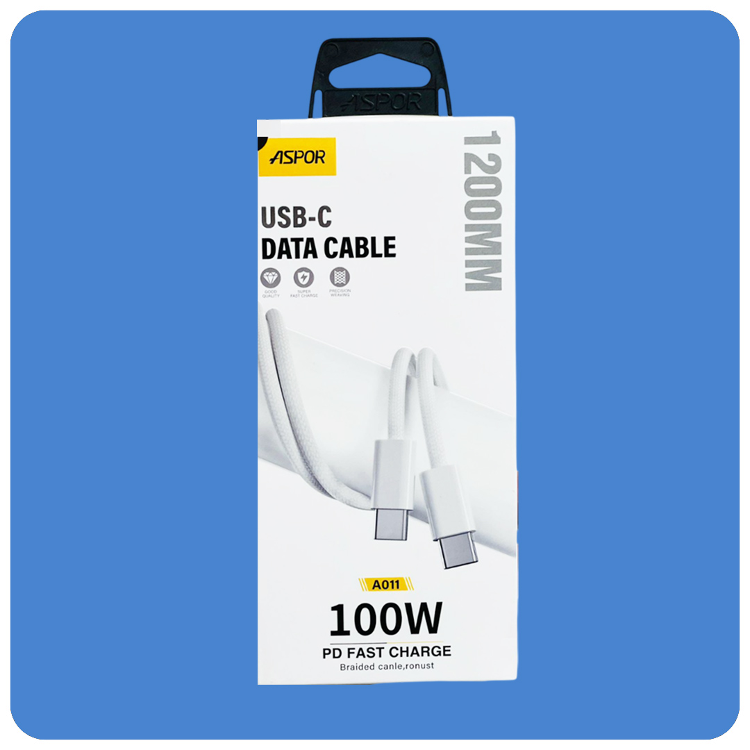 ASPOR A011 100W Fast Charging Type-C to Type-C Data Cable