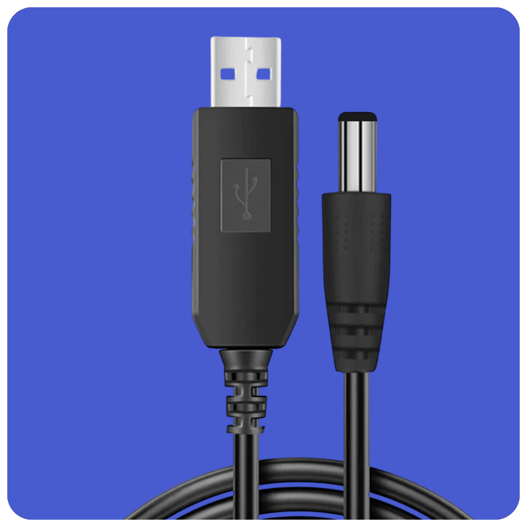 USB 5V to 12V Step-Up Power Cable