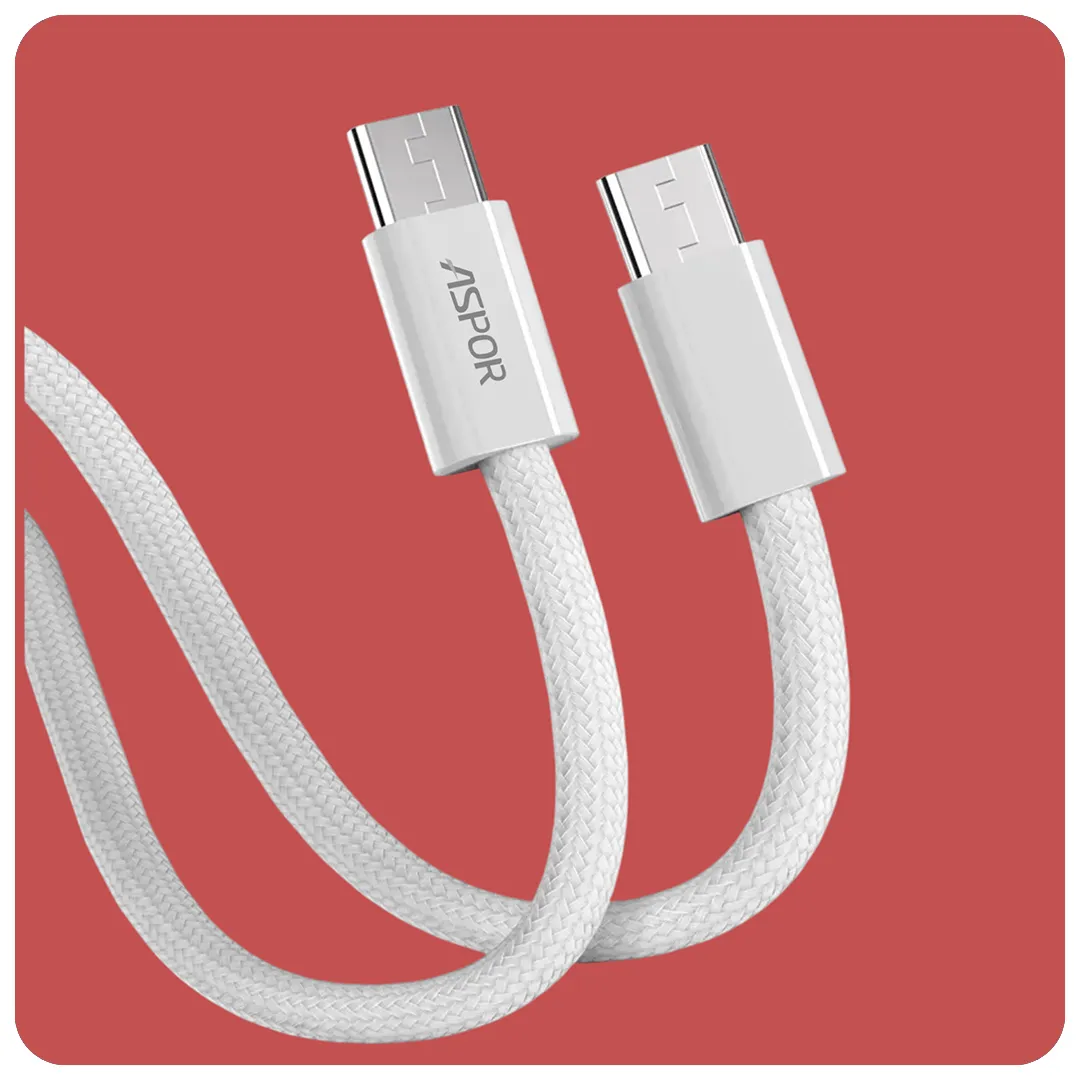 ASPOR 100W Silicone Type-C to Type-C Fast Charging Cable