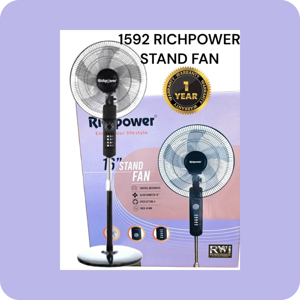 Richpower Stand Fan 16 Inch (Model-1592) | YEVOBAY Sri Lannka