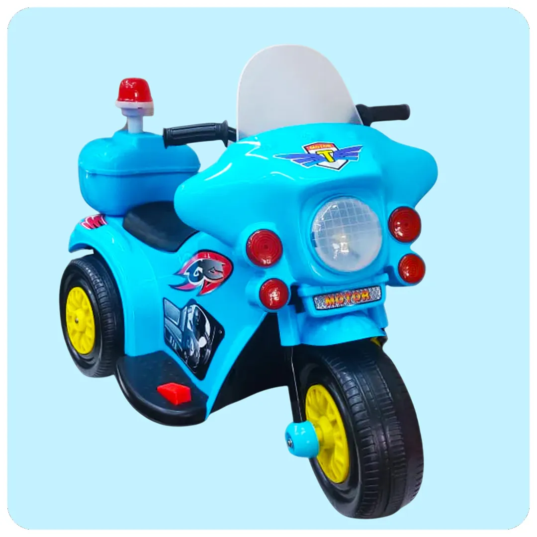 Kids Electric Ride-On Motorbike – 3 Wheels with Music & Lights