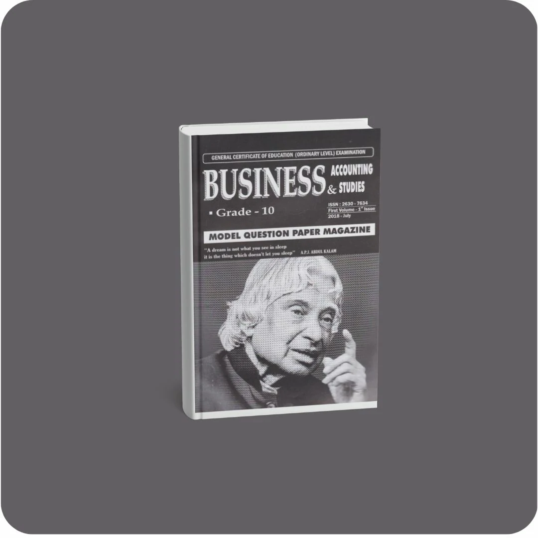 Business & Accounting Studies - Model Question Paper Magazine - Grade 10 | YEVOBAY Sri Lanka