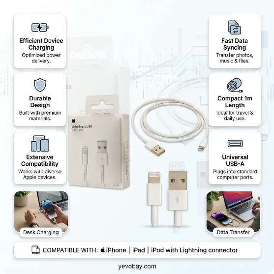 Lightning to USB Cable 1m
