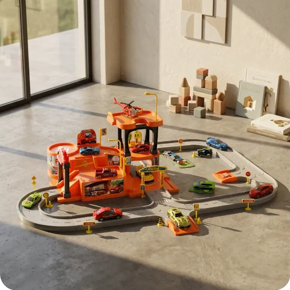 Parking Lot Playset for Kids