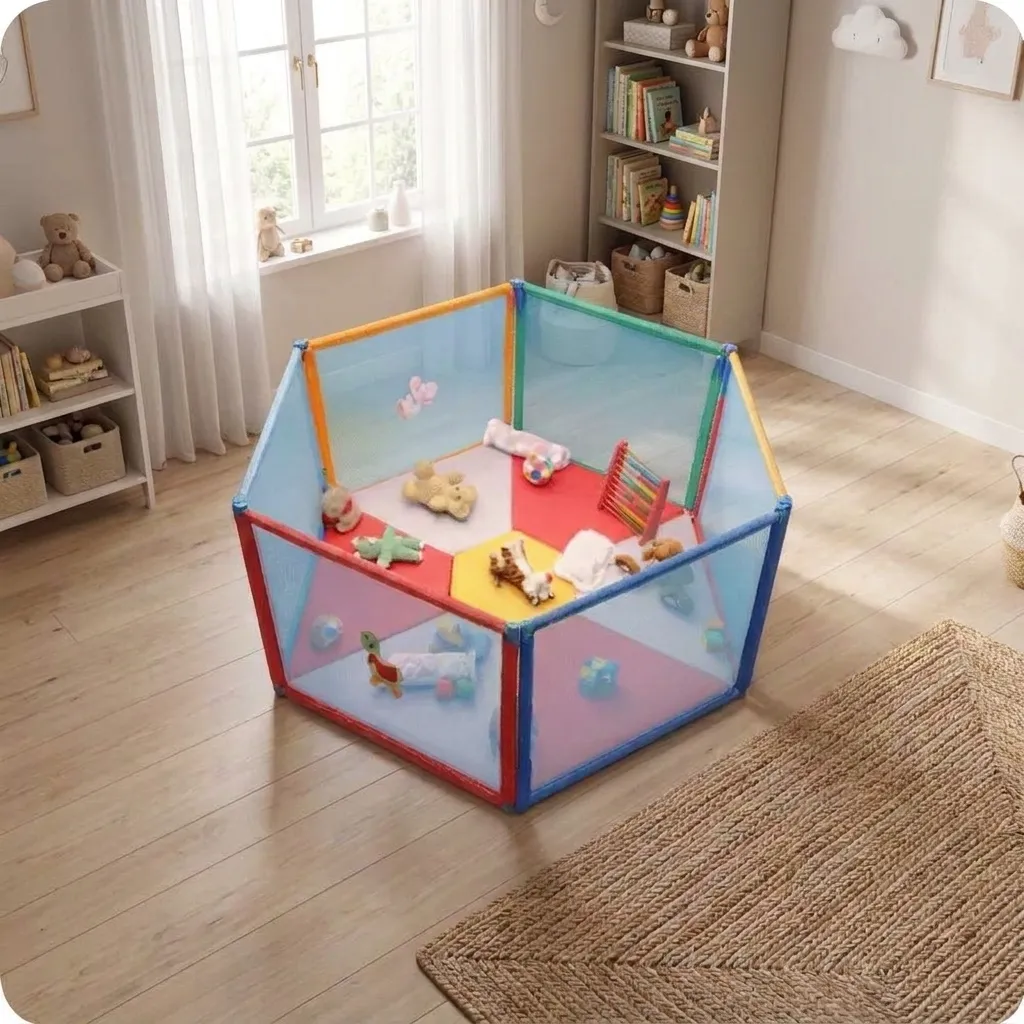 Pococasa 6 panel playpen without mattress 6.6 feet