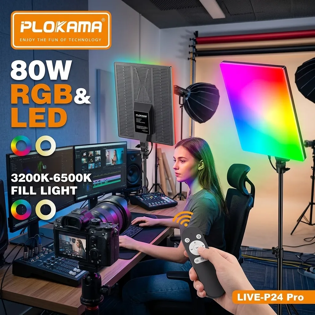 Plokama LIVE-P24 Pro 80W RGB & LED Fill Light