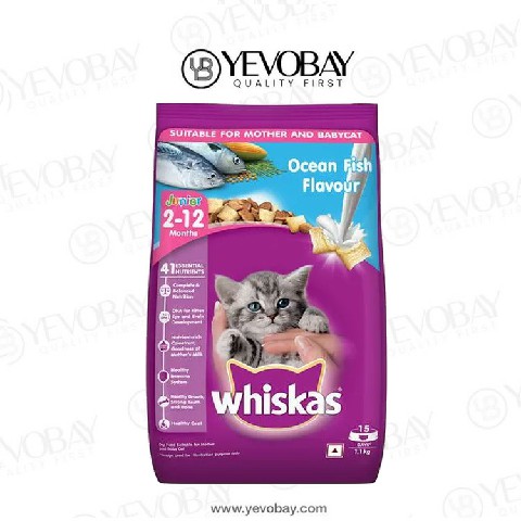 Whiskas Dry 2-12m Food Ocean Fish 1.1kg (imported)