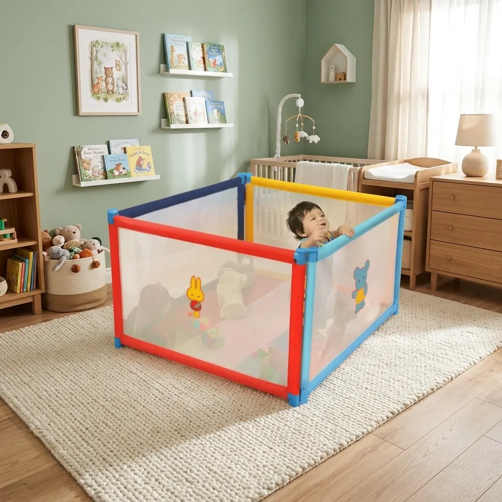 4 Panel Playpen (Poco Casa) - without Mattress  3.3 FEET