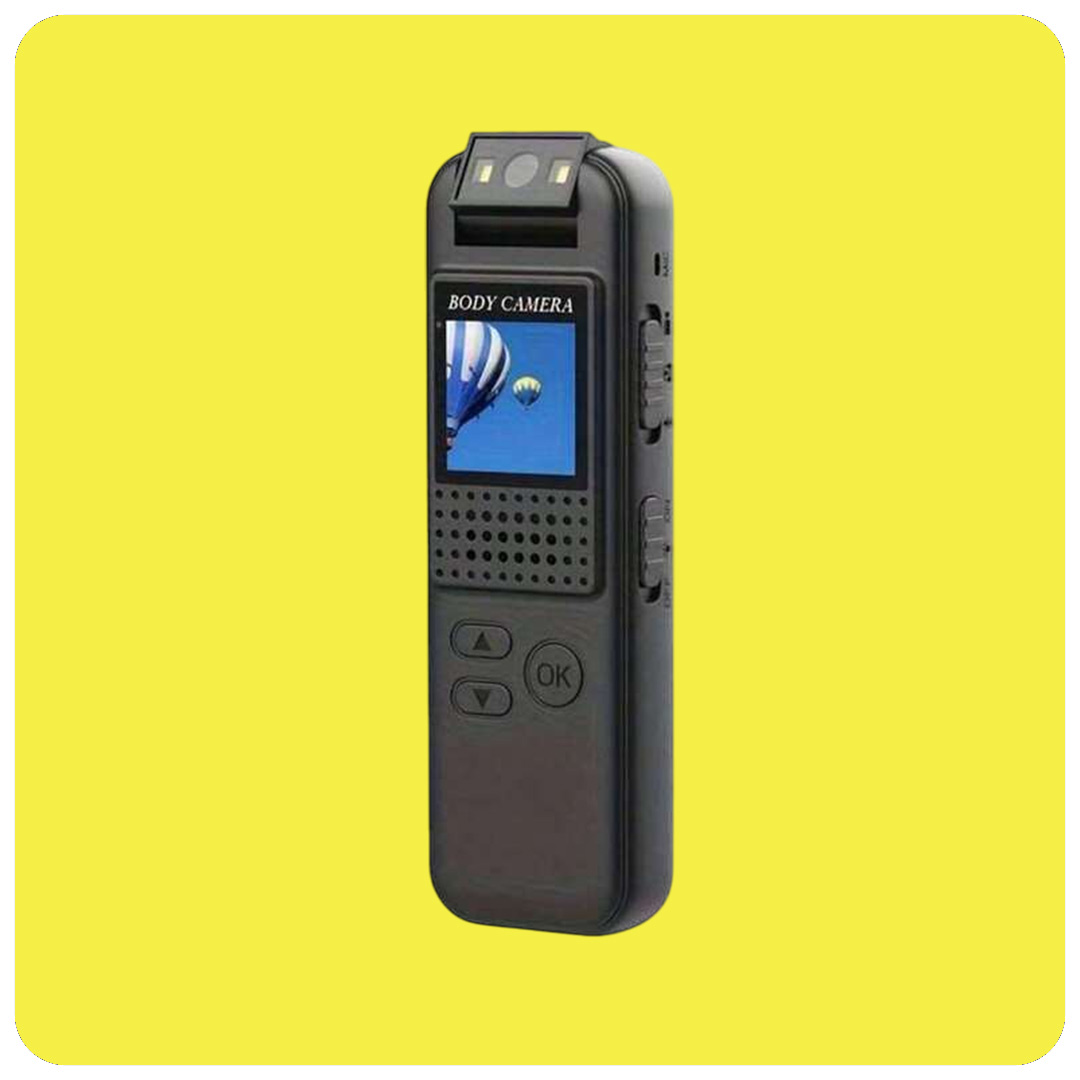 Body Camera with 180° Rotatable Lens – Full HD Audio Video Recorder