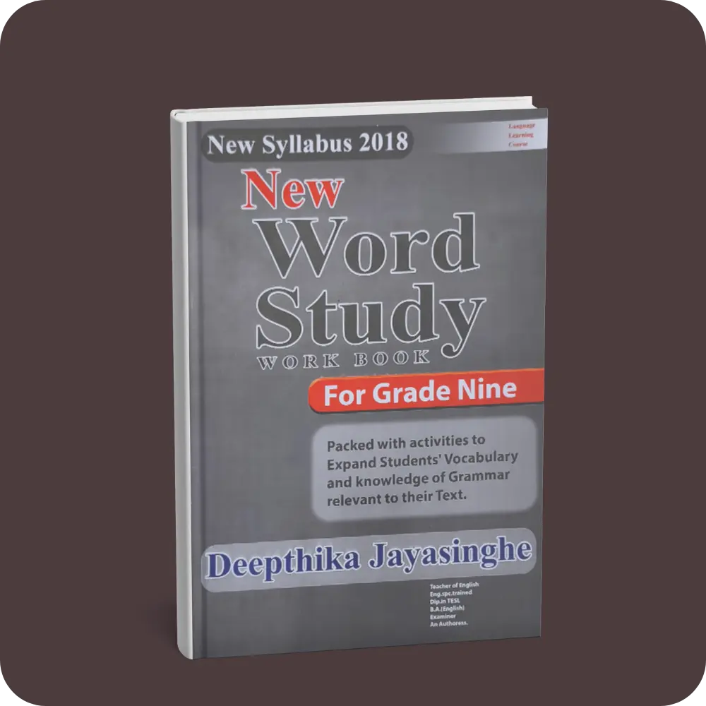 New Word Study Work Book – New Syllabus 2018 – Grade 9 | YEVOBAY Sri Lanka