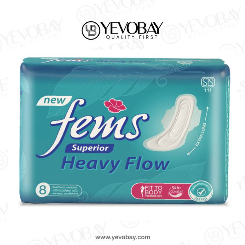 Fems Heavy Flow - 8 Sanitary Napkins