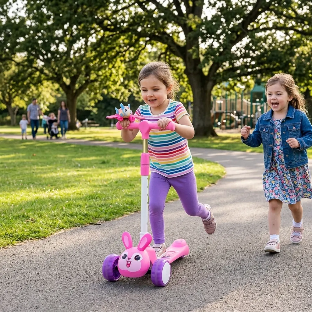Super Scooter for Kids  3 Wheel Kids Scooter Smart Kick Scooter Adjustable Handle & Extra-W LED  Wheels