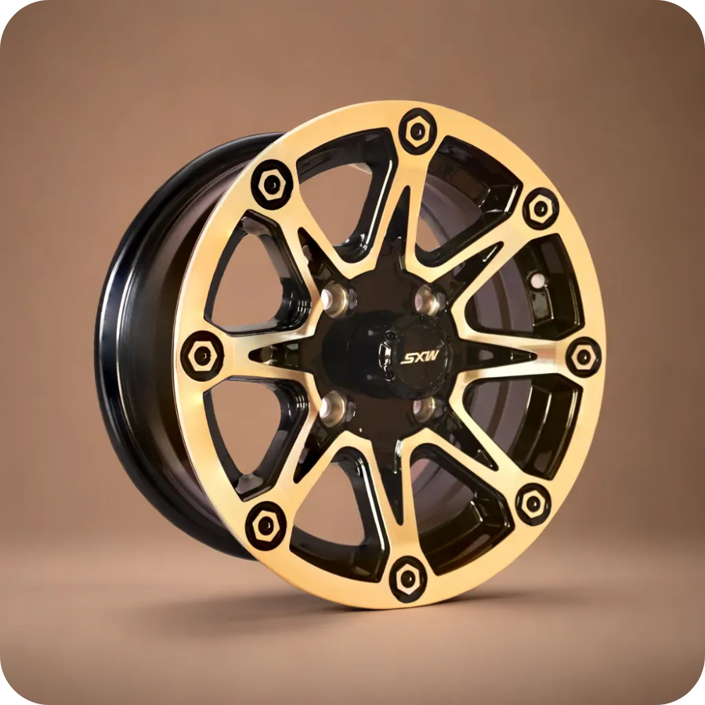 13x6 Inch Black Machine Face Van Wheel - 4x114.3 PCD - MODEL OF1139 YEVOBAY | Sri Lanka
