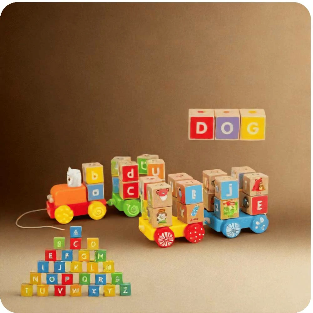 26PCS Educational Wooden Alphabet Letters for 3 Years Old Plus