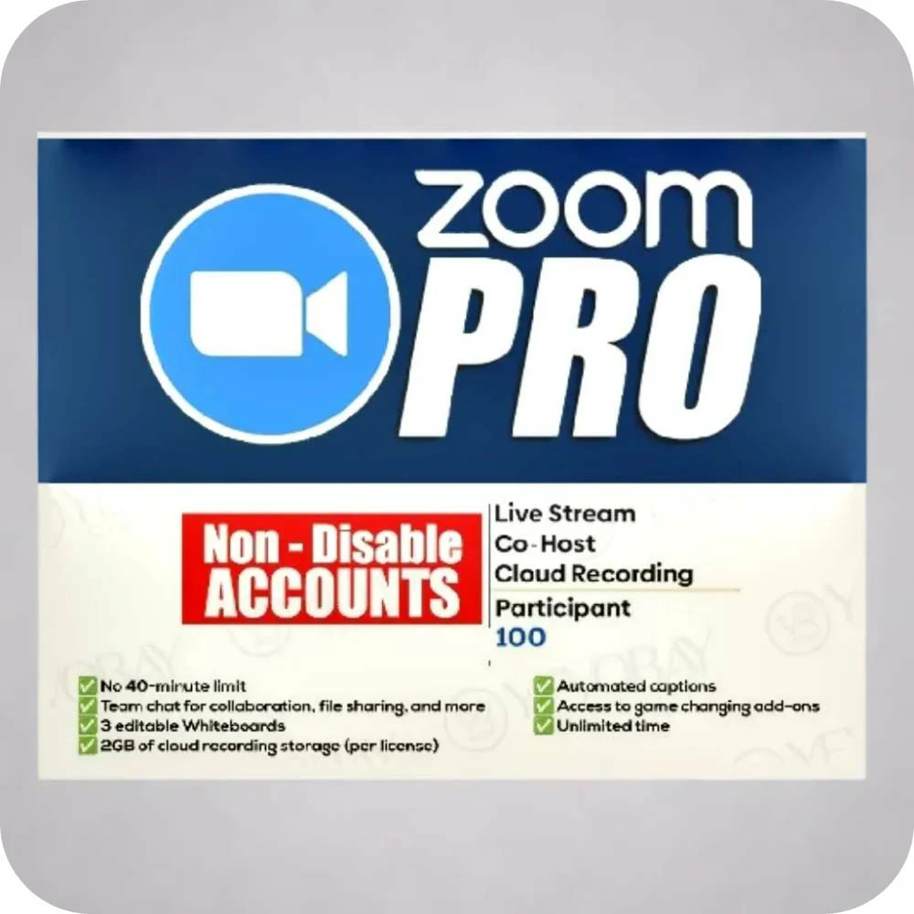 Zoom Pro One Month - 100 Participants (Budget)
