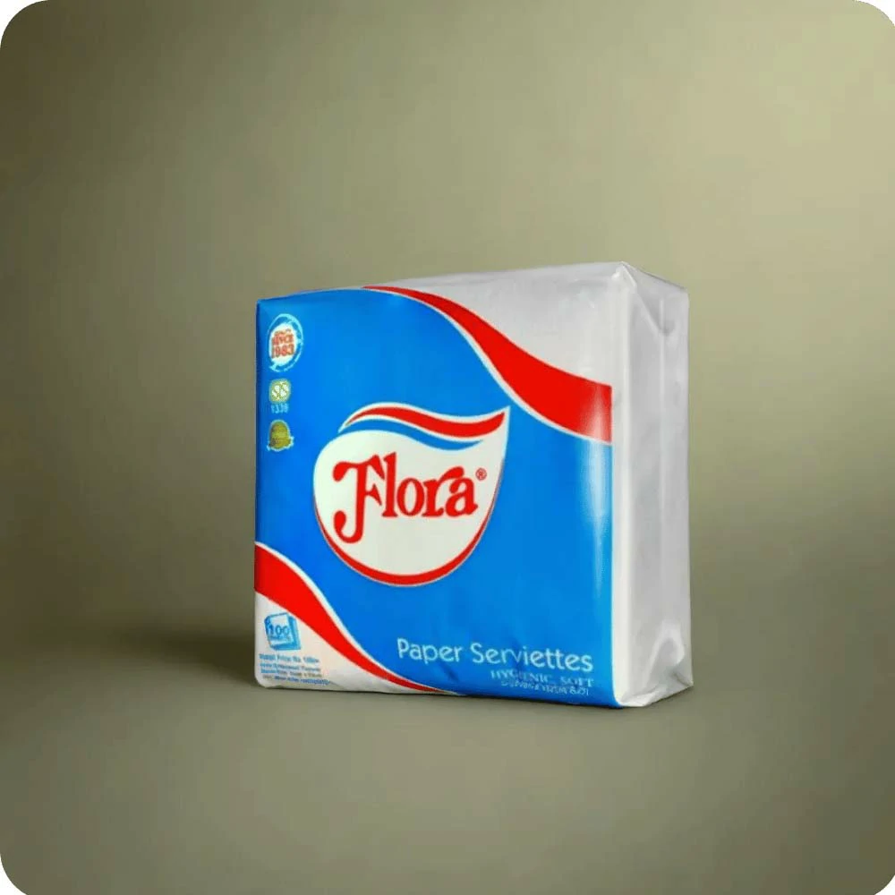 Flora Paper Serviettes 100S