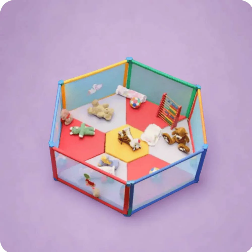 Pococasa 6 panel playpen without mattress 6.6 feet