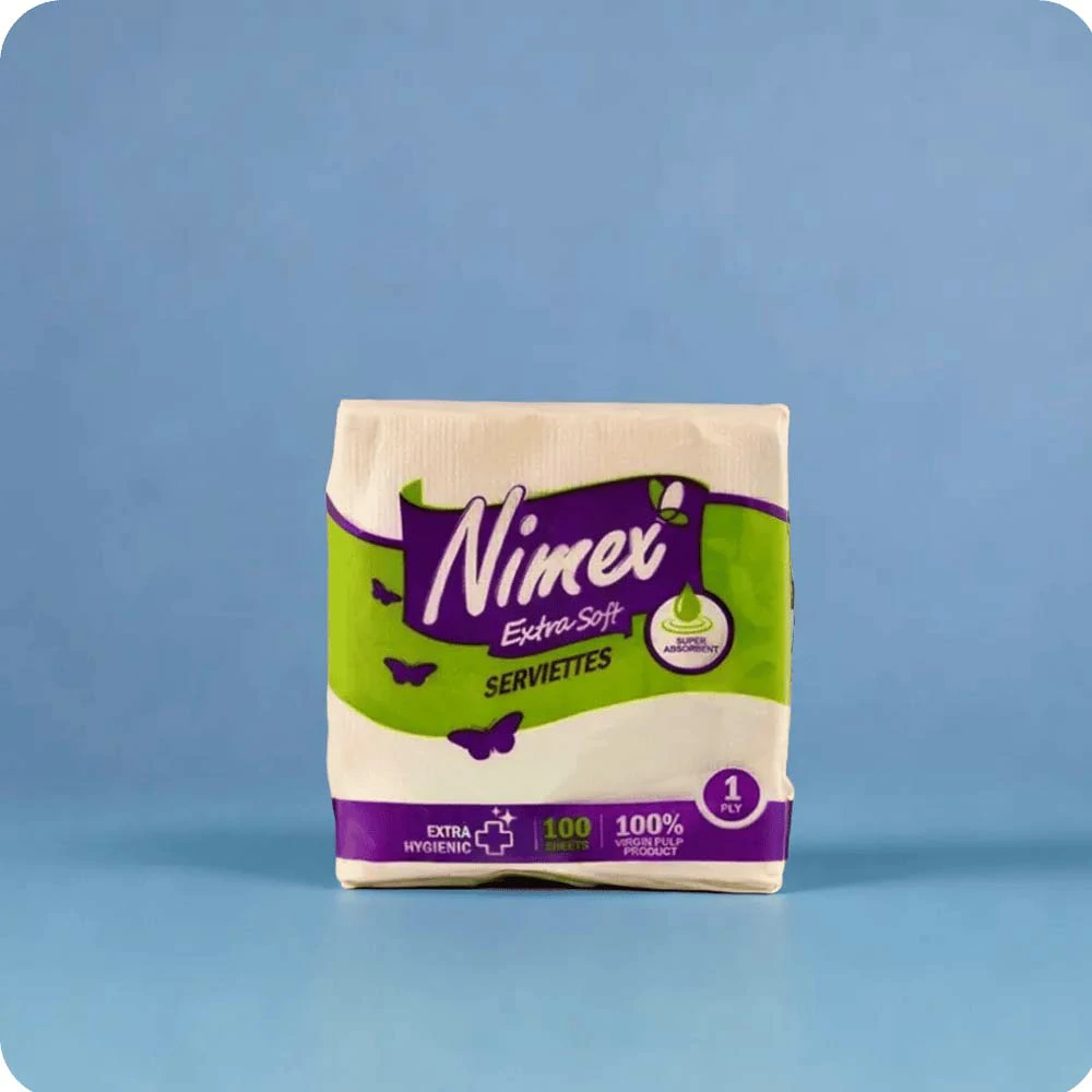NIMEX PAPER SERVIETTES- 1 PLY 100