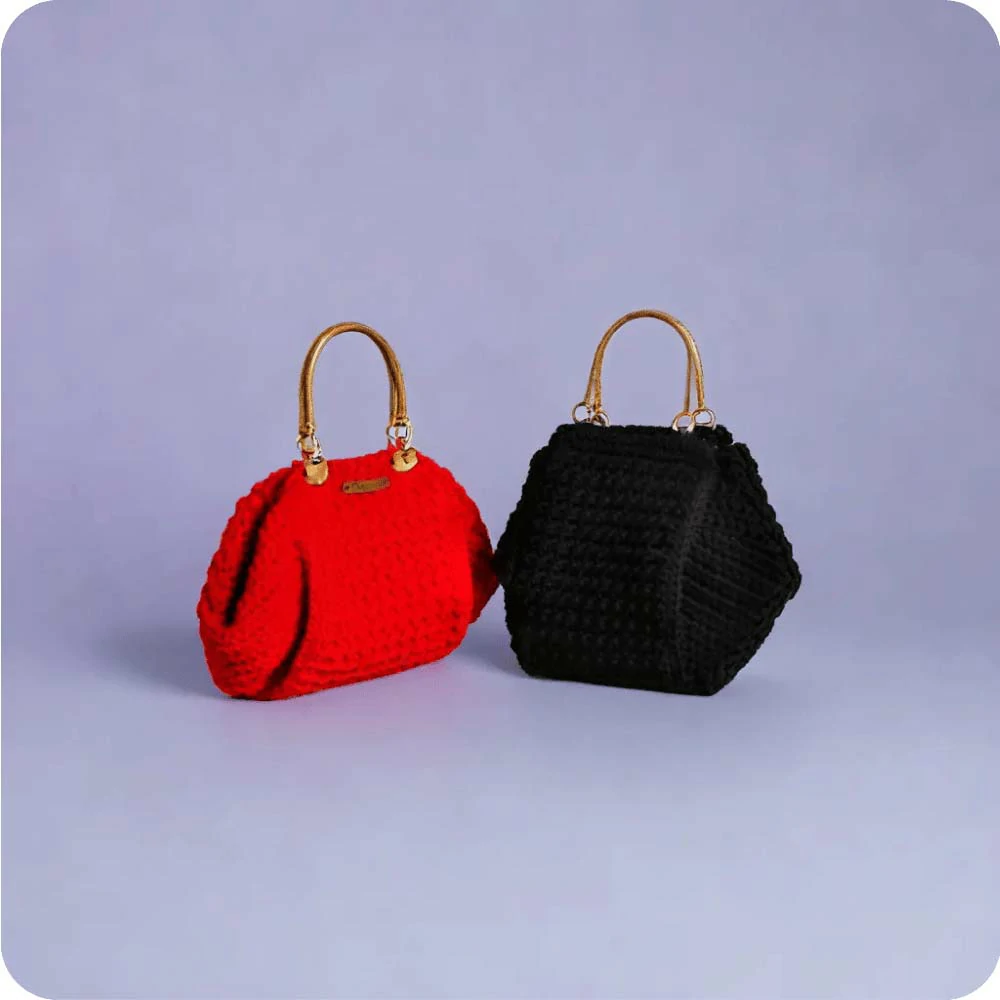 Luxury crochet ladies hand bag