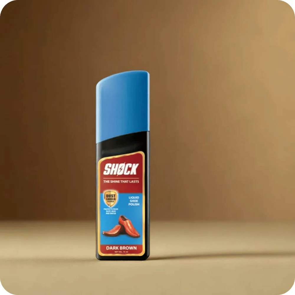 shock liquid shoe polish brown 75 ml