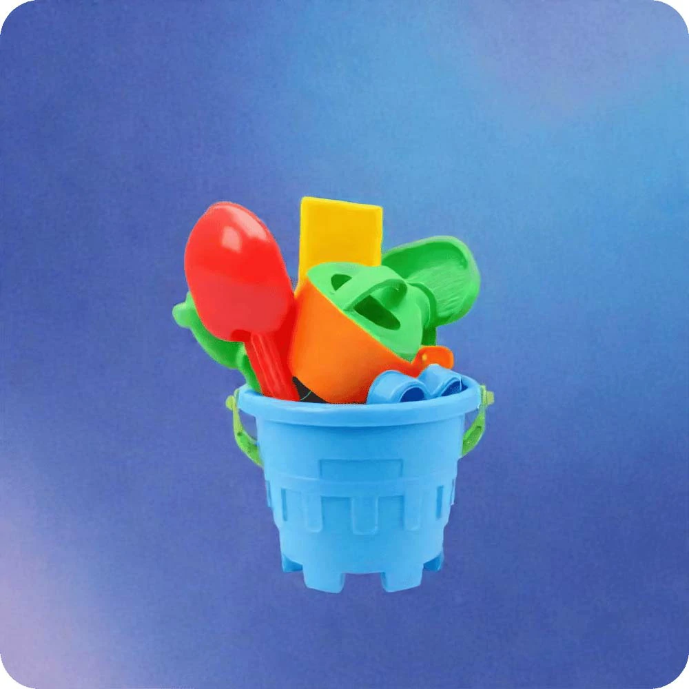Beach Toys Basket & Tools Set