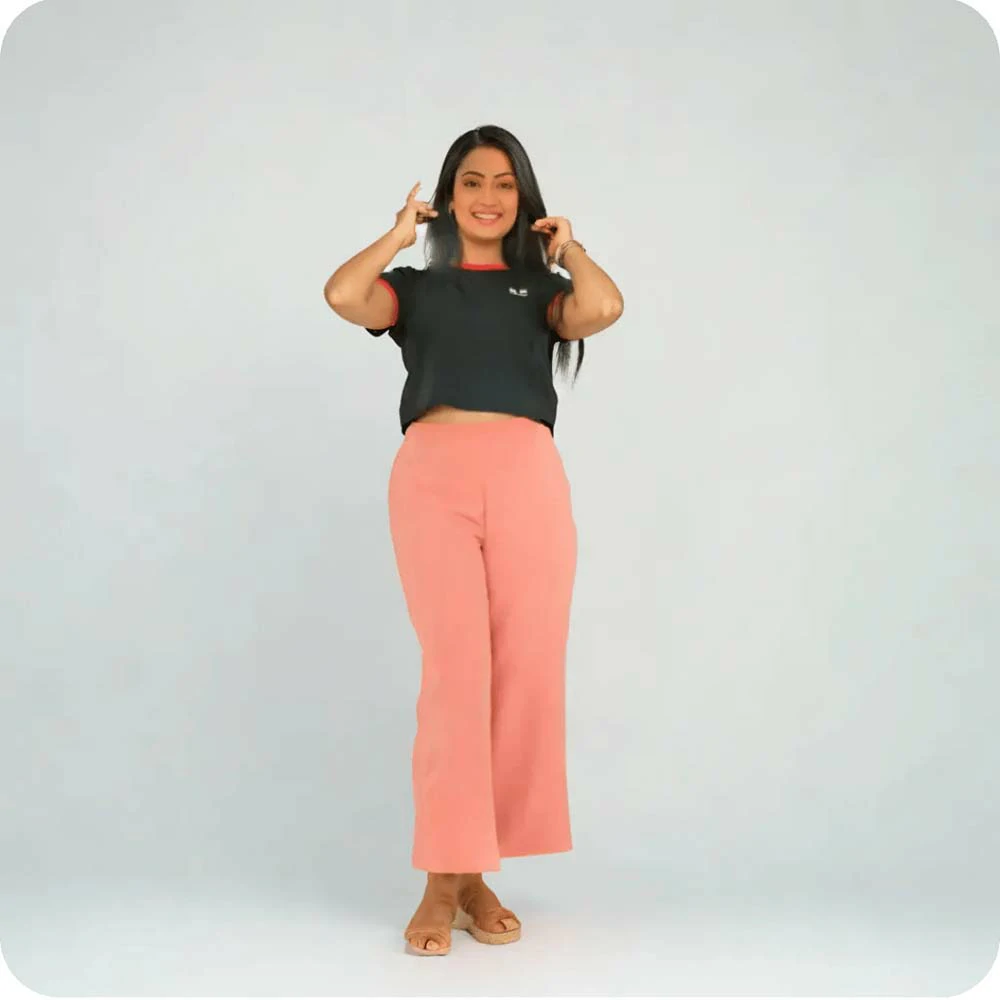 MODERN Wide Leg pull On Pant : PINK