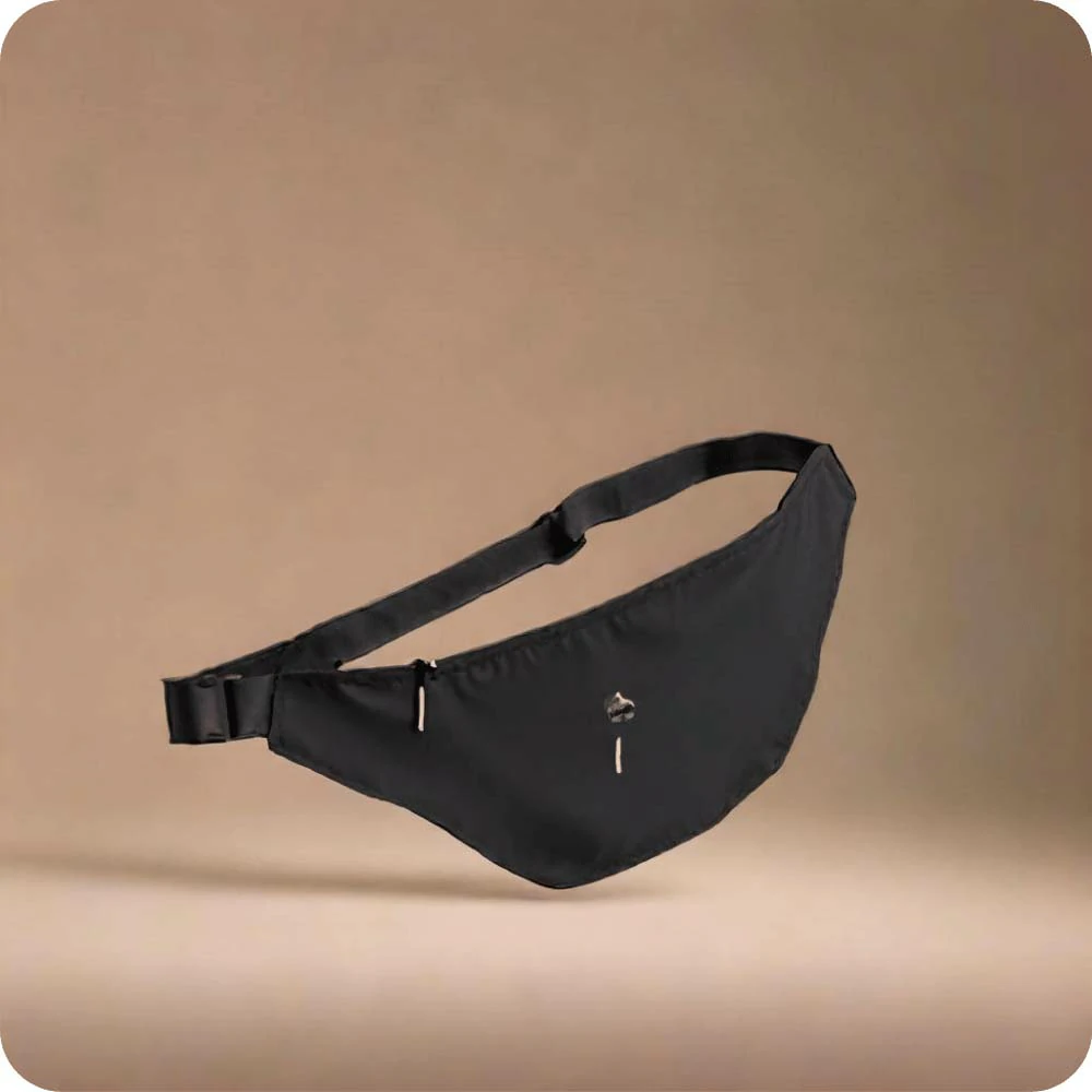 cotton  Waist Bag [Black]