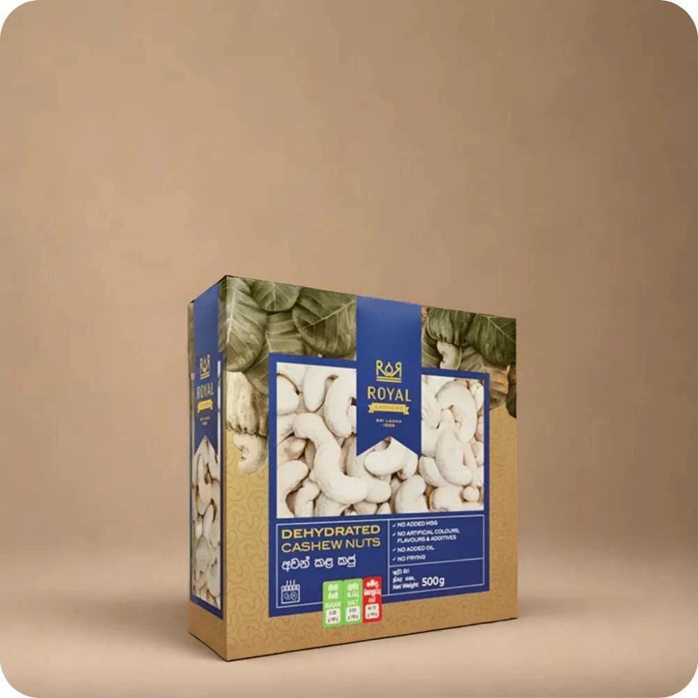 500g Dehydrated Cashew Nuts in Plastic Container – Box