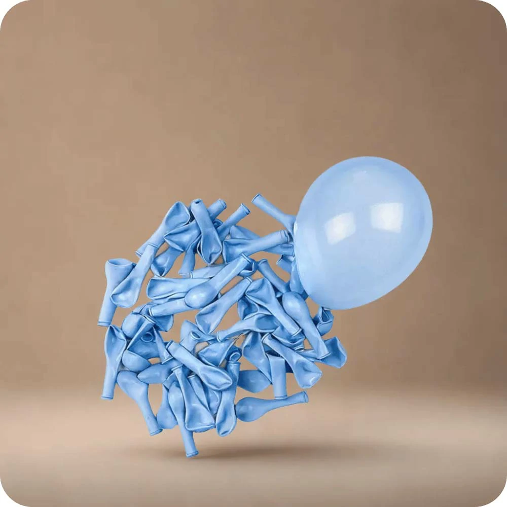 Light Blue Color Metallic Balloons 10 pcs