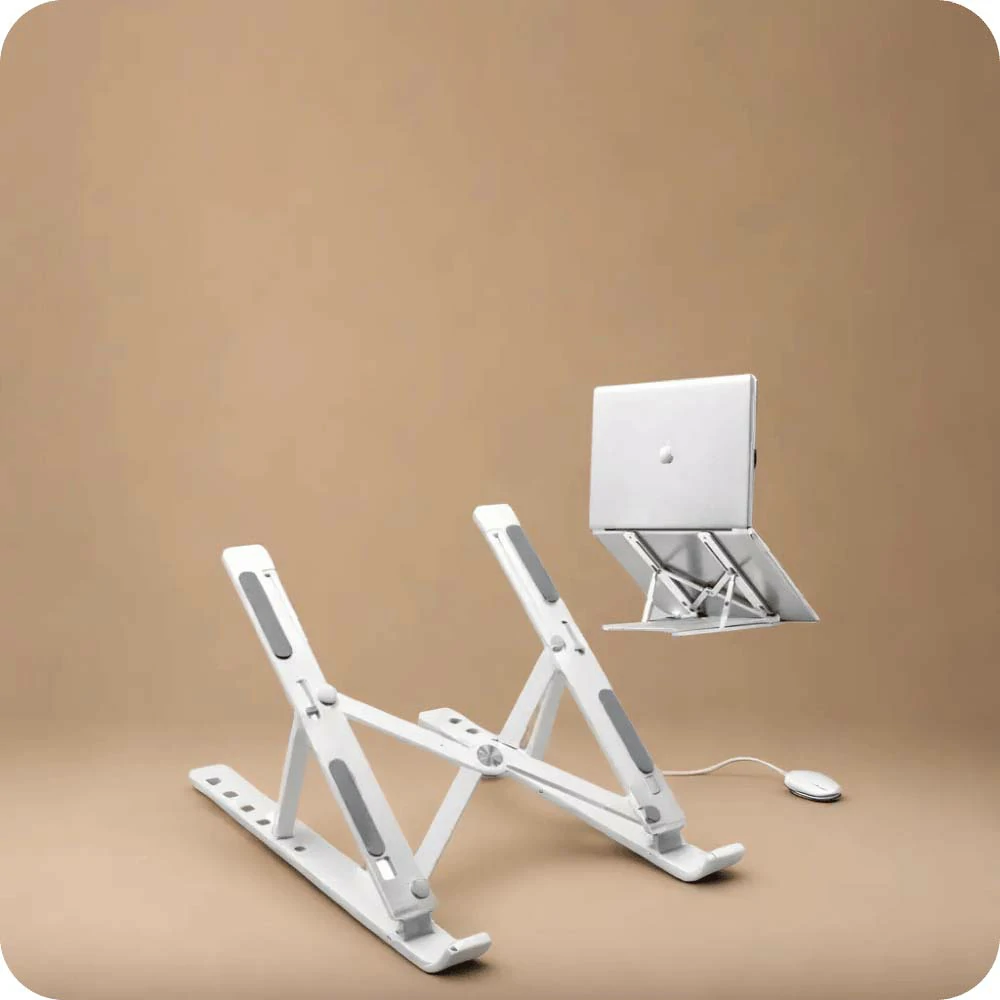 Maicrogear Creative Foldable Height Adjustable Tabletop Metal Frame Laptop Stand