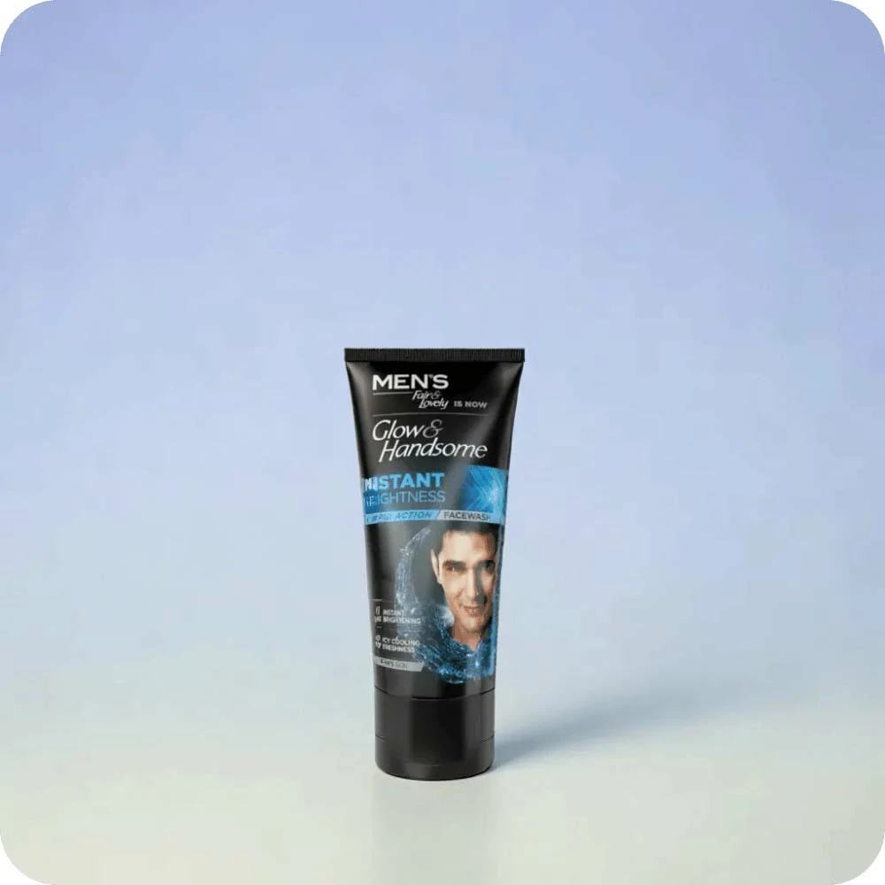 mens glow handsome face wash