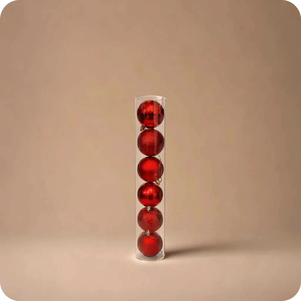 Red Christmas Ball Ornament Assortment (Set of 12) Large