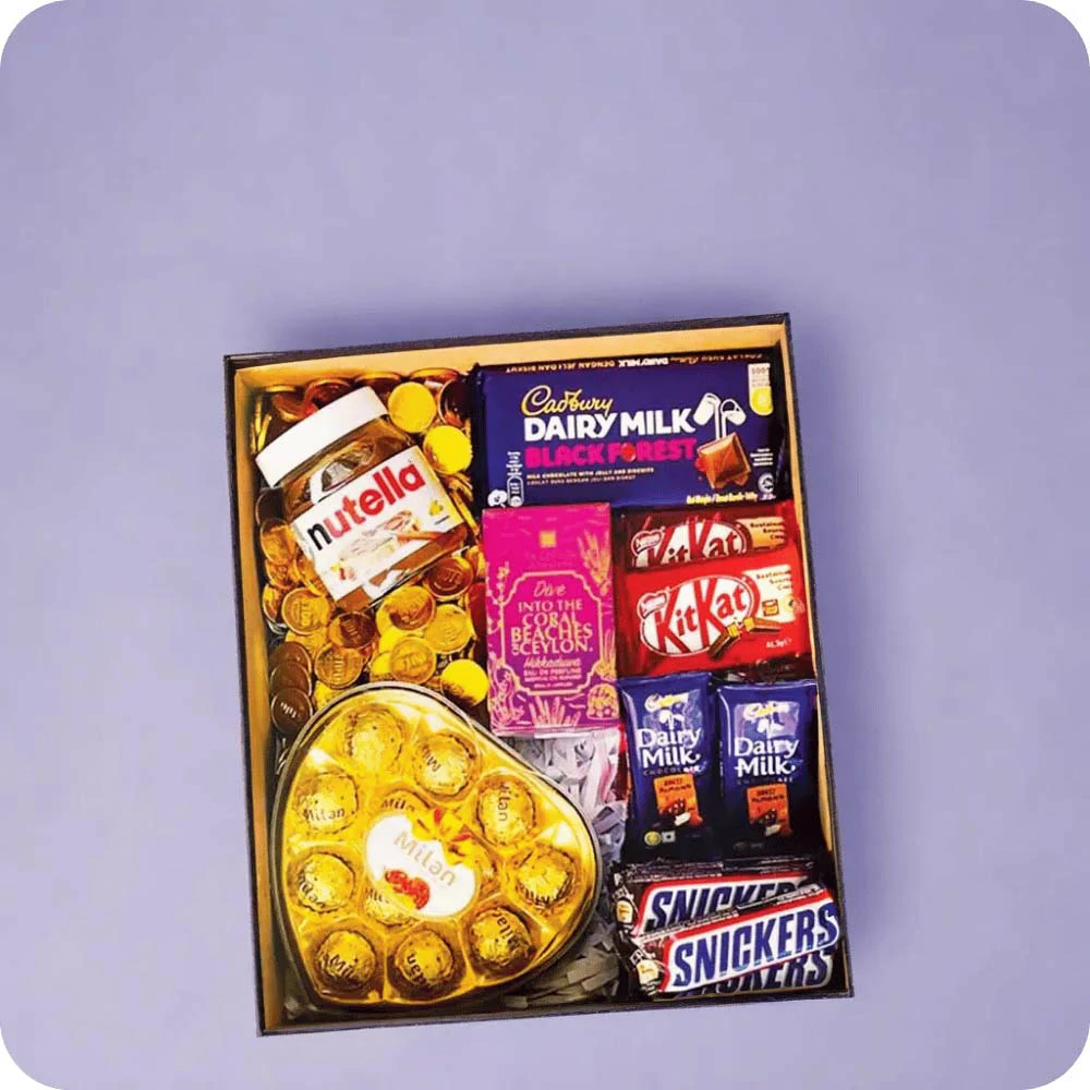 Unlimited Chocolate Gift Pack with spa ceylon perfume ( chocolate 125 pcs)