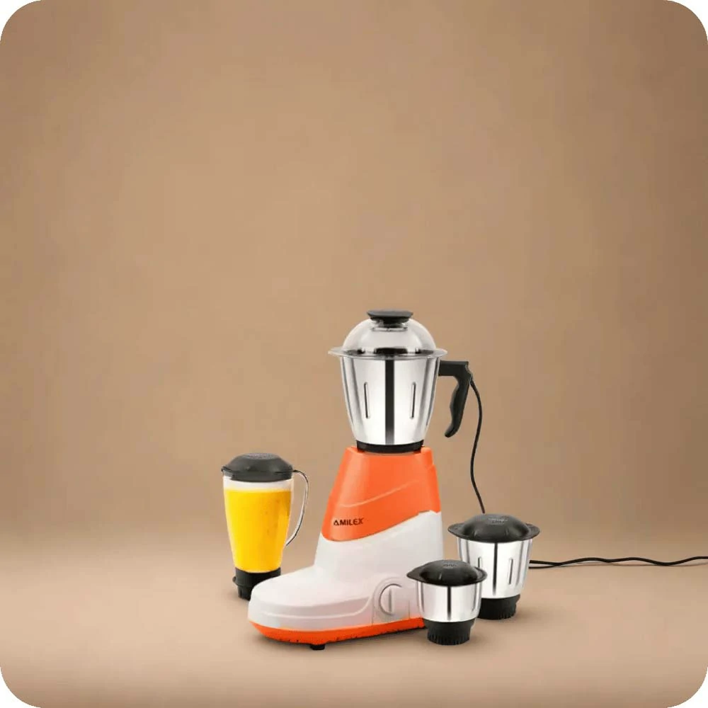Indian High Grade Mixer Grinder 750 Watts 4 in 1 Stainless Steel Jar Set