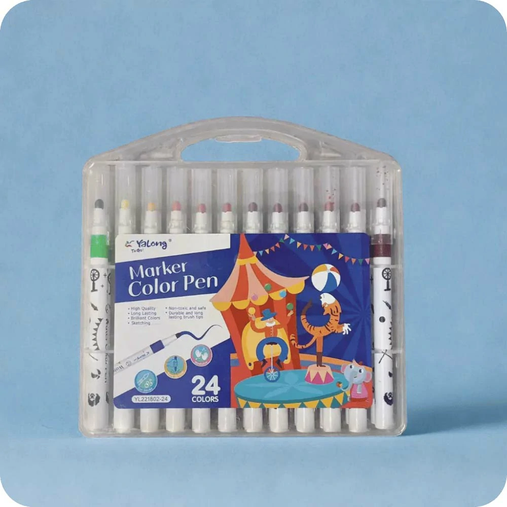 YALONG Marker Color Pen  (Colors 24)