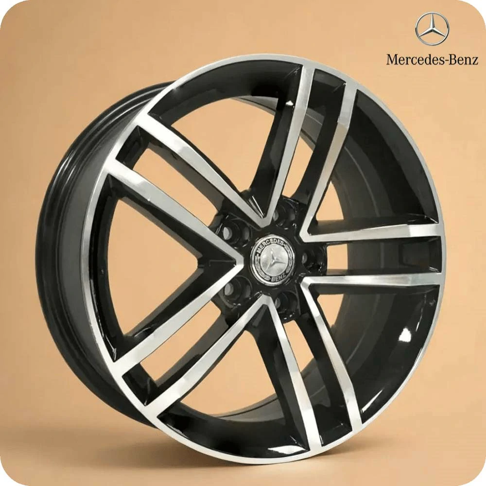 17 Inch Black Machine Face Alloy Car Wheels - 112 PCD - MODEL 175830 - Benz