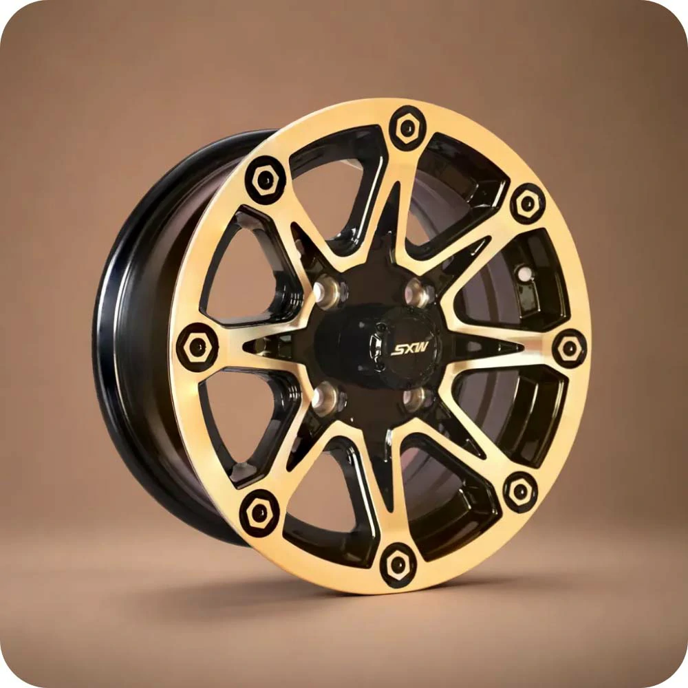 13x6 Inch Black Machine Face Van Wheel - 4x114.3 PCD - MODEL OF1139 YEVOBAY | Sri Lanka