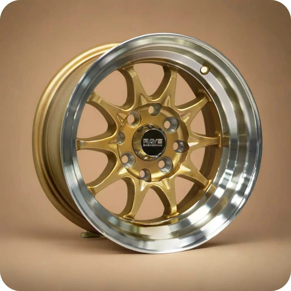 13x6 Inch Gold Machined Lip Alloy Car Wheels - 8x100/114.3 PCD - MODEL L275 GML - YEVOBAY | Sri Lanka