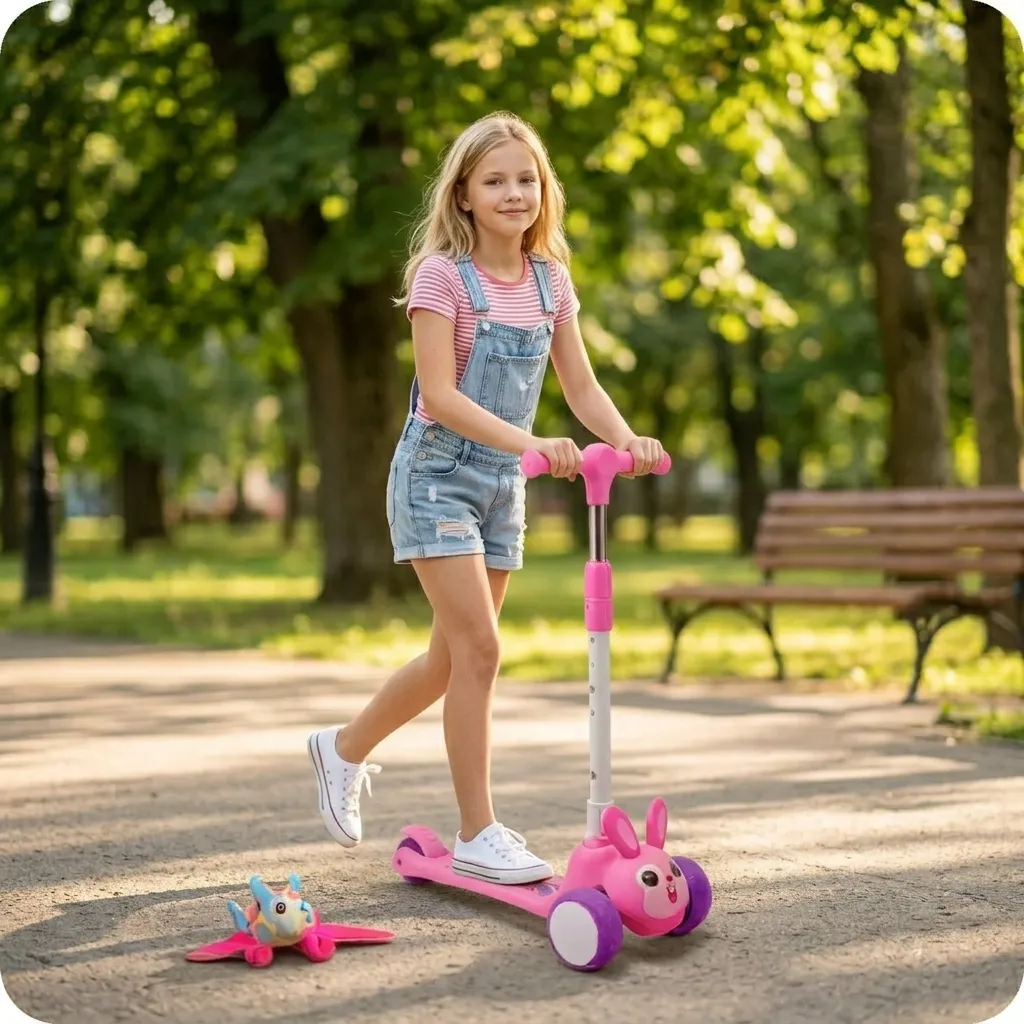 Super Scooter for Kids  3 Wheel Kids Scooter Smart Kick Scooter Adjustable Handle & Extra-W LED  Wheels