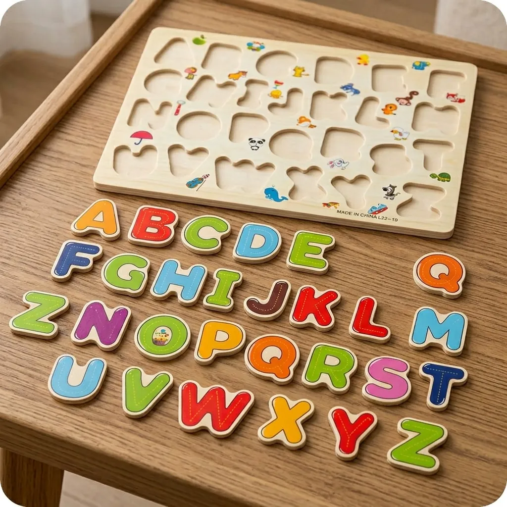 Durable Capital Letters-Educational Wood Toys
