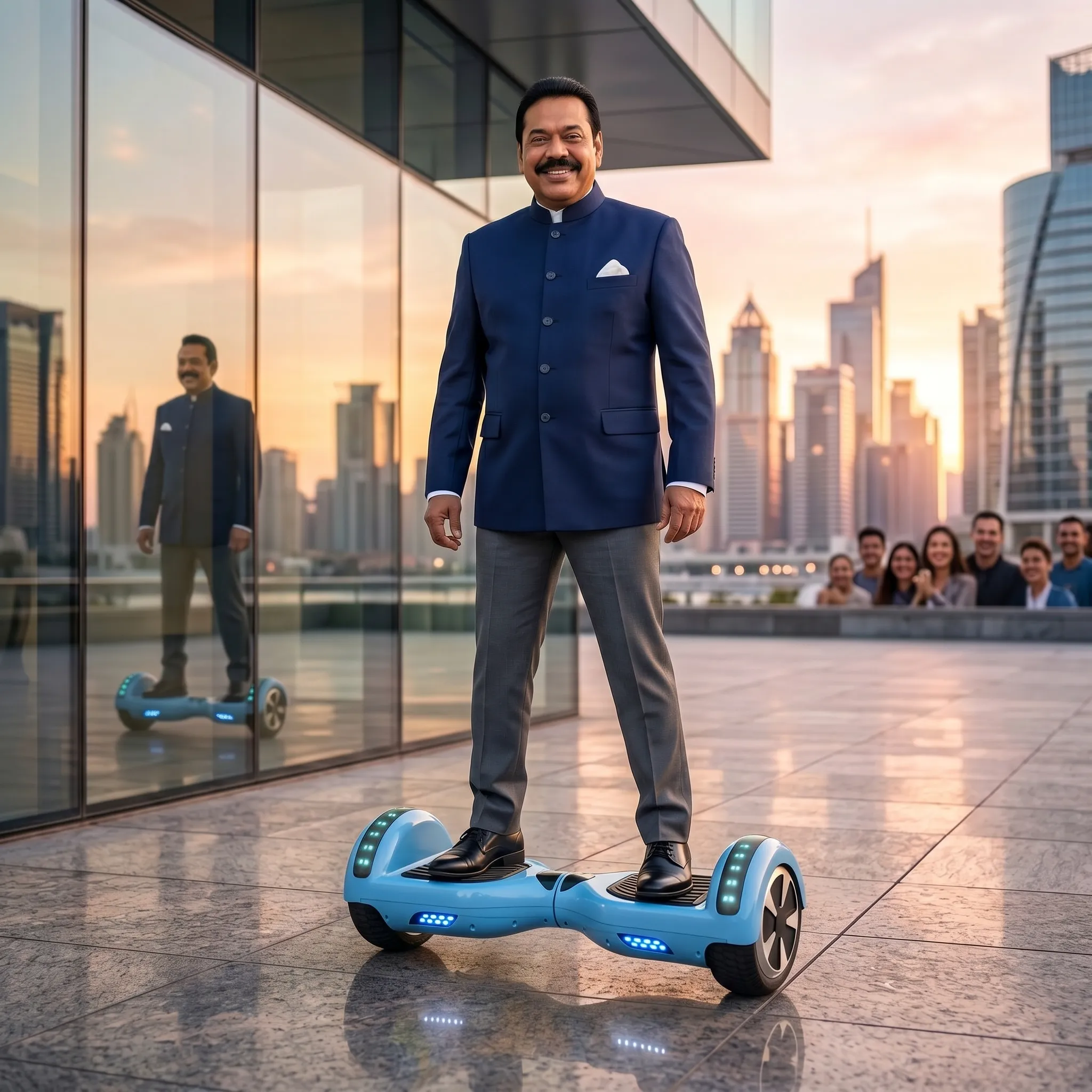Hover Board with Off-Road 8 inch Wheels LED Lights Self-Balancing Electric Scooter (8-Wheel Hummer Model)