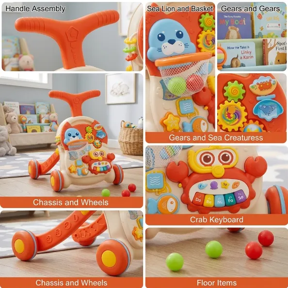 2 in 1 Walker and Active Table - HE0828 HE0829