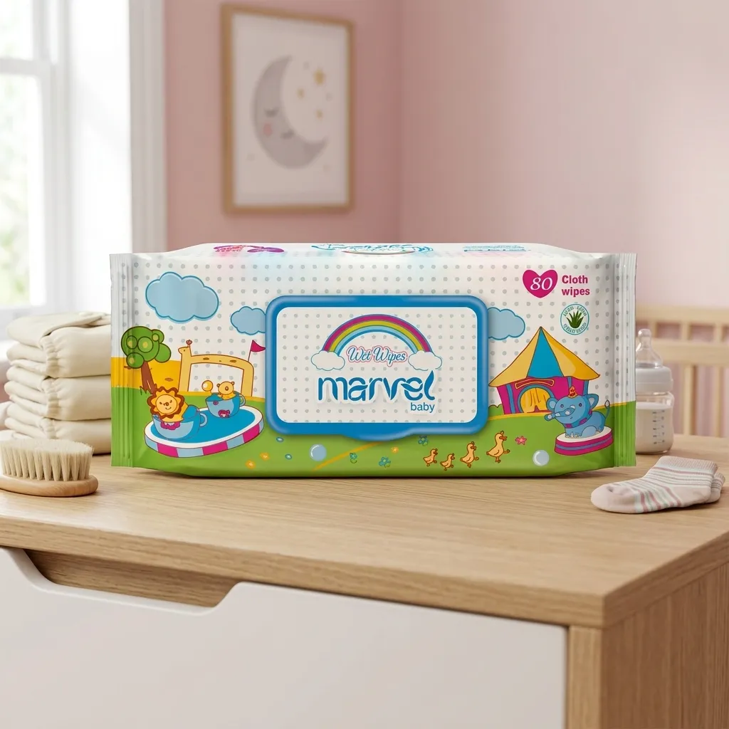 Marvel Baby Wet Wipes - 80 Cloth Wipes