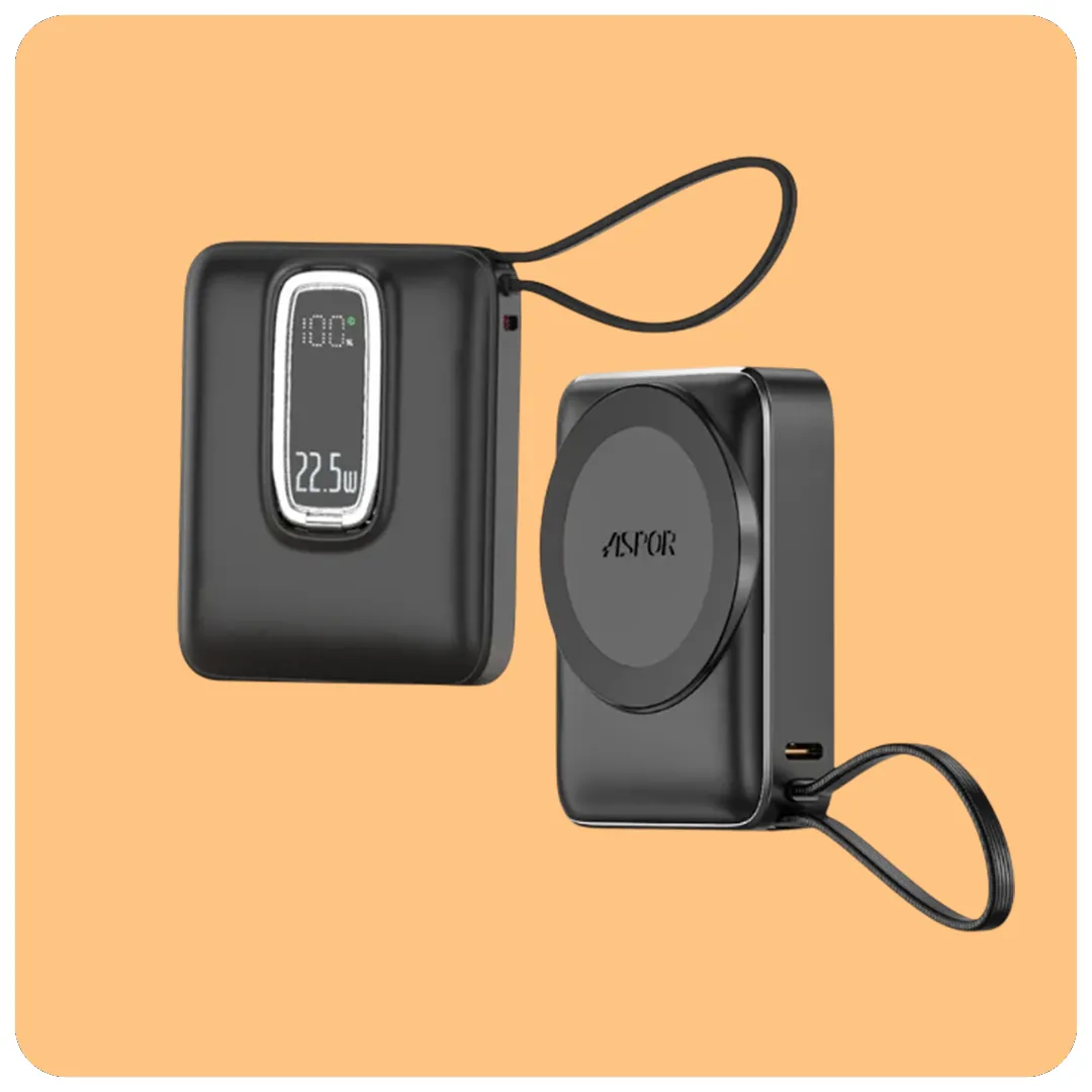 ASPOR Magnetic Wireless Power Bank 10000 mah A-313