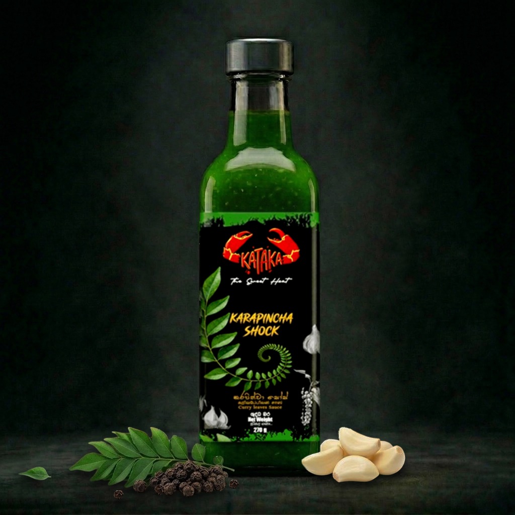 Karapincha Shock Curry Leaf, Garlic & Black Pepper Sauce – Yevobay Sri Lankan